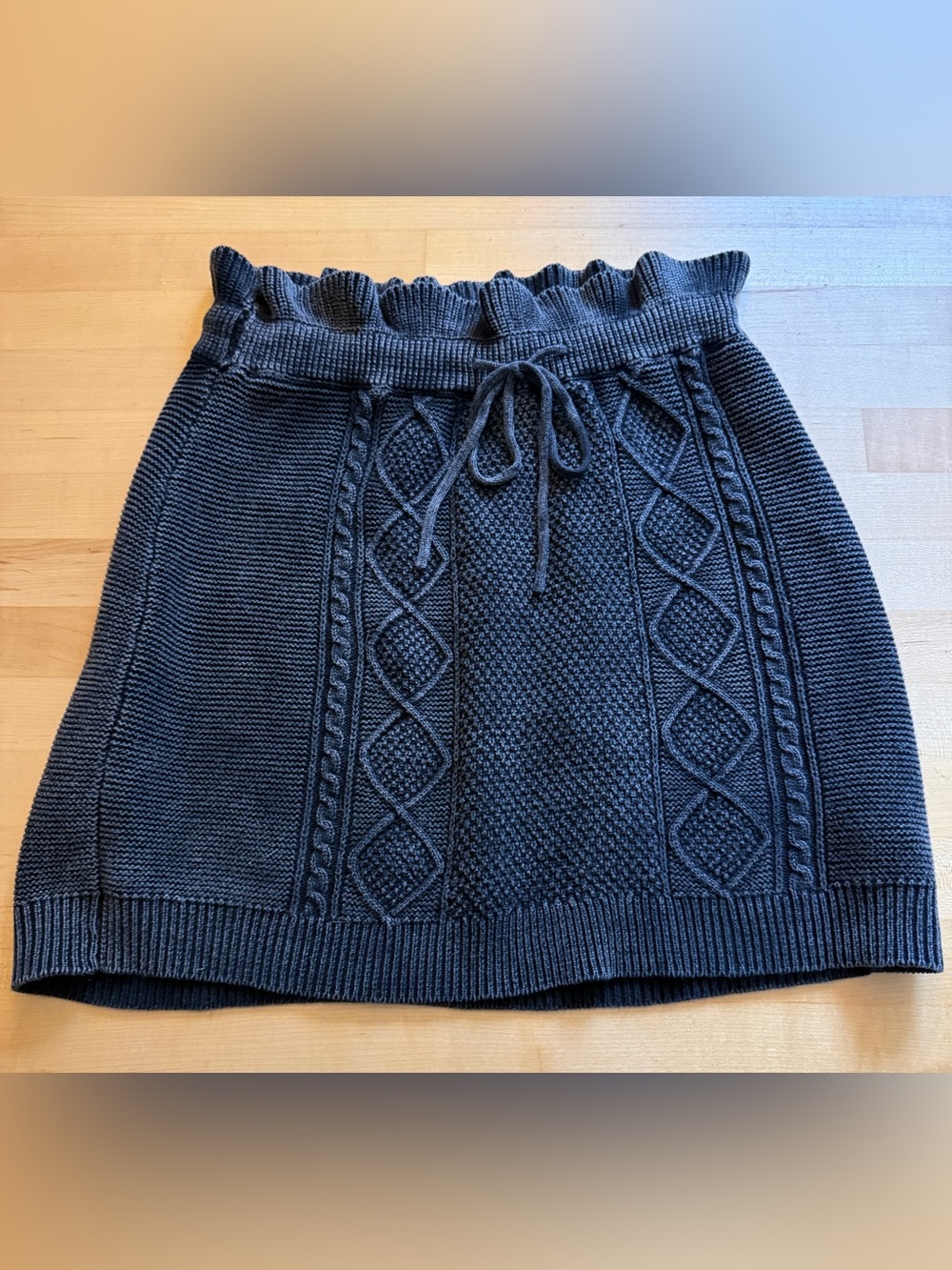 Free People "Instant Crush" Cable Knit Mini Skirt M
